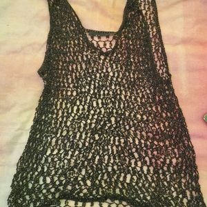 Beaded crouched top black with beads